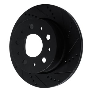 Ram Promaster 2500 Brake Rotor (1) - Rear Right - R1 Concepts - Drilled & Slotted - Black - `14-`21